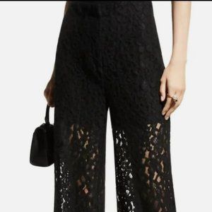 PINKO Pabla Pant Dressy Lace Flare Legged Pants in Black- your Holiday Pants!